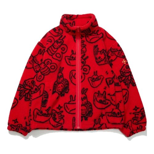 Li-Ning Rijindoujin Fleece Track Jacket - Red/Black - AFDT007.2