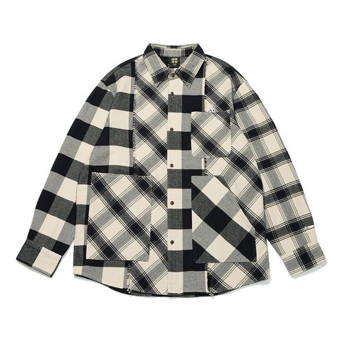 Li-Ning Rijindoujin Leisure Plaid Shirt - Grey/Black - ASHT001.3