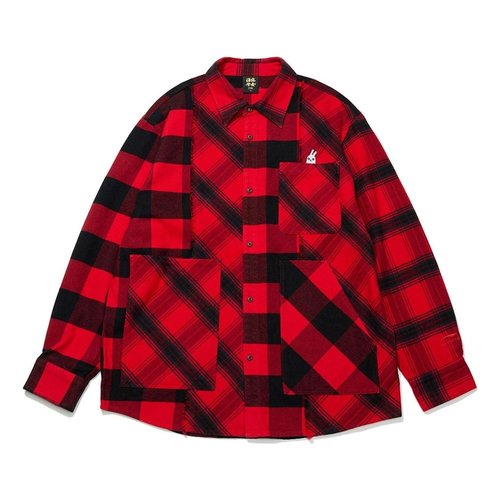 Li-Ning Rijindoujin Leisure Plaid Shirt - Red/Black - ASHT001.1