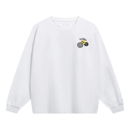 Li-Ning Skateboarding Graphic Sweatshirt - White/Multi-Color - AHST079.3
