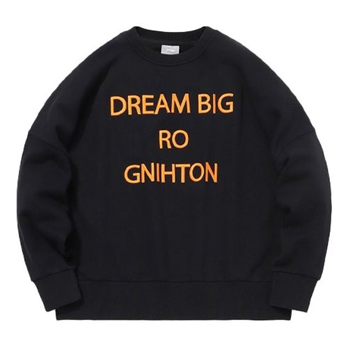 Li-Ning Sports Fashion Series Alphabet Embroidered Fleece Lined Stay Warm Pullover Round Neck - Black - AWDQ698.1