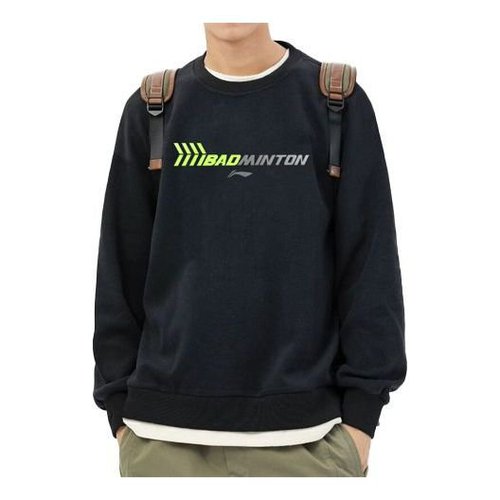 Li-Ning Sports Lifestyle Alphabet Printing Pullover - Black - AWDRF71.1