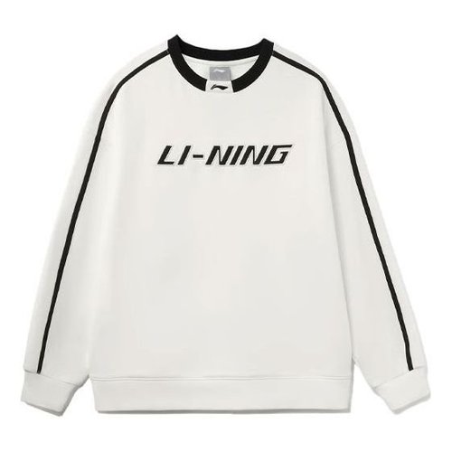 Li-Ning Striped Graphic Sweatshirt - Beige - AWDT581.7