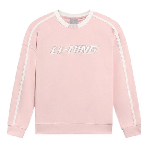 Li-Ning Striped Graphic Sweatshirt - Pink/White - AWDRD50.5