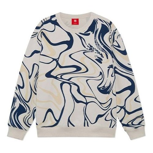 Li-Ning Stylish Series Funny Printing Loose Sports Pullover - Creamy White - AWDS247.1