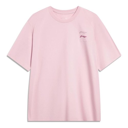 Li-Ning Triple Logo Loose Fit T-shirt - Pink - AHST787.5