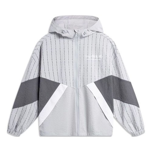 Li-Ning Way of Wade Graphic Windbreaker - Grey/White - AFDU399.6