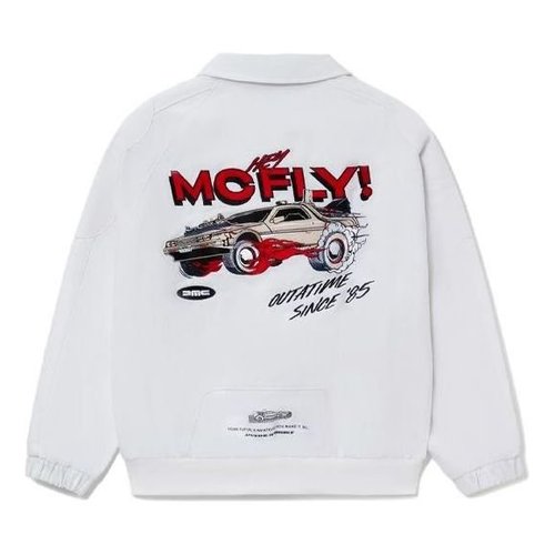 Li-Ning x Back To The Future Graphic Work Jacket - White/Multi-Color - AFDR831.2