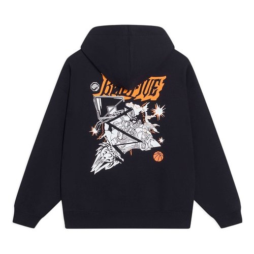 Li-Ning x BADFIVE Sports Style Hoodie - Black/White/Orange - AWDT089.4
