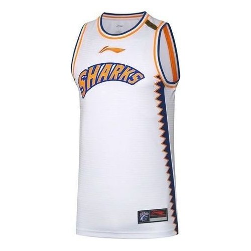 Li-Ning x CBA Shanghai Sharks Jersey - White - AAYQ397.1