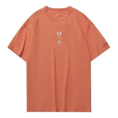 Li-Ning x Disney Mickey Crossover Sports Round Neck Tee - Orange/Red/White - AHSR205.3