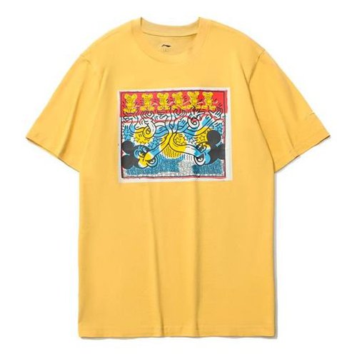 Li-Ning x Disney Mickey x Keith Haring Tee - Yellow - AHSR499.4