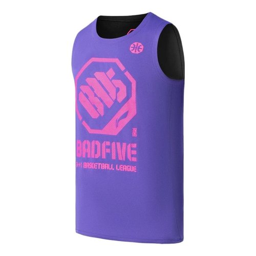 Li-Ning x Jon Burgerman BadFive Reversible Basketball Jersey - Purple/Pink - AAYR371.7