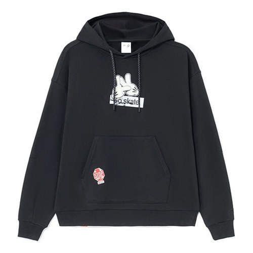 Li-Ning x OG_SLICK Crossover Skateboard Series Hoodie - Black/White/Red - AWDS173.3
