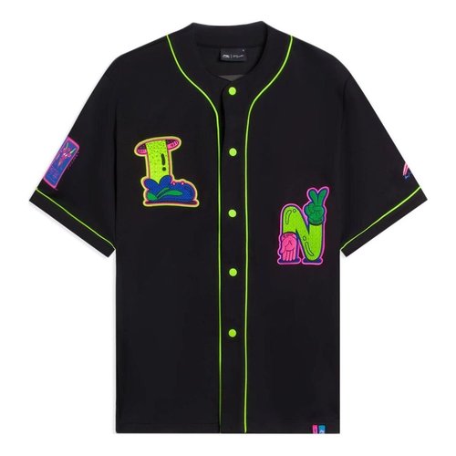 Li-Ning x Steven Harrington Graphic Baseball Shirt - Black/Multi-Color - AFDSC23.1