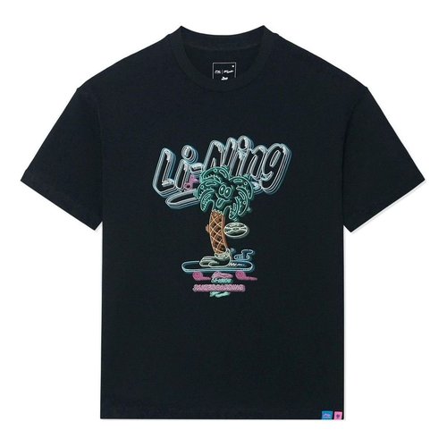 Li-Ning x Steven Harrington Graphic T-shirt - Black/Multi-Color - AHSSC47.1