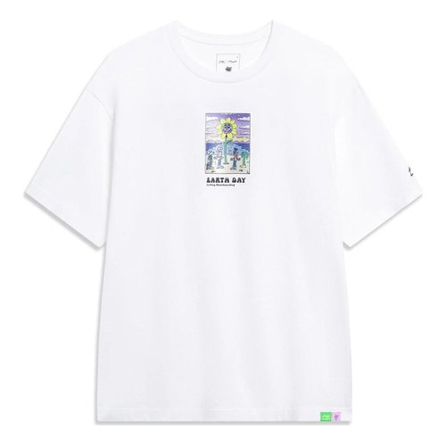 Li-Ning x Steven Harrington Graphic T-shirt - White/Multi-Color - AHST093.2