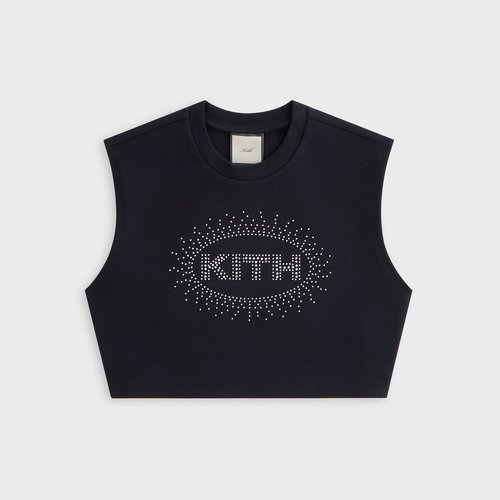 Lisa for Kith Carsyn Cropped Muscle Tank - Black - W031135-001