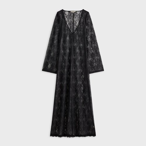 Lisa for Kith Lyla V-Neck Lace Maxi Dress - Black - W080126-001