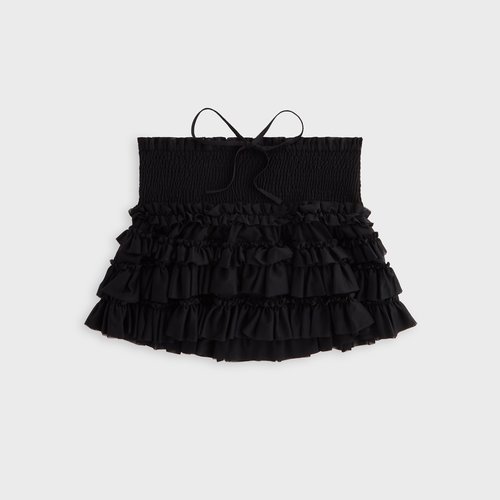 Lisa for Kith Mariko Mesh Ruffle Mini Skirt - Black - W060600-001