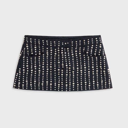 Lisa for Kith Nari Studded Denim Mini Skirt - Black - W060601-001