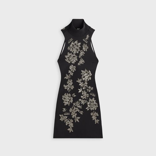 Lisa for Kith Nina Embellished Backless Mini Dress - Black - W080123-001