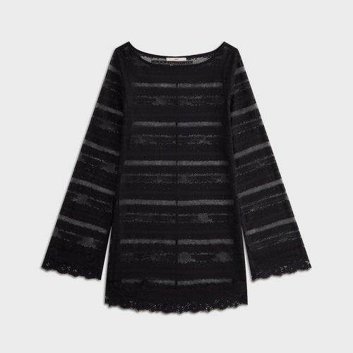 Lisa for Kith Odette Logo Lace Mini Dress - Black - W080129-001