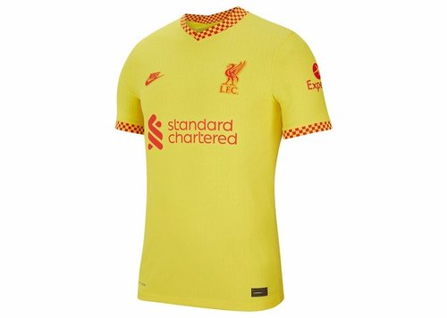 Liverpool FC 2021/22 Match Third Nike Dri-FIT ADV Soccer Jersey - Chrome Yellow/Rush Red - DB5889-704