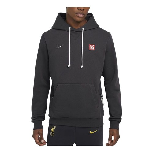 Liverpool FC Standard Issue Third Nike Dri-FIT Soccer Pullover Hoodie - Dark Smoke Grey/White - FZ8661-071