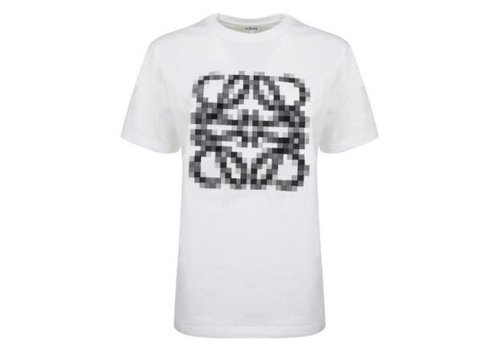 LOEWE Anagram Pixellated T-Shirt - White/Black - S540Y22X35