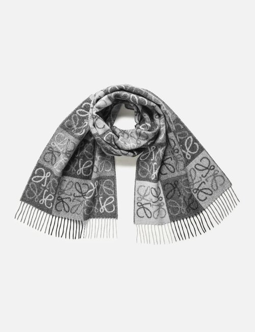 LOEWE Anagram Scarf - Black/ White