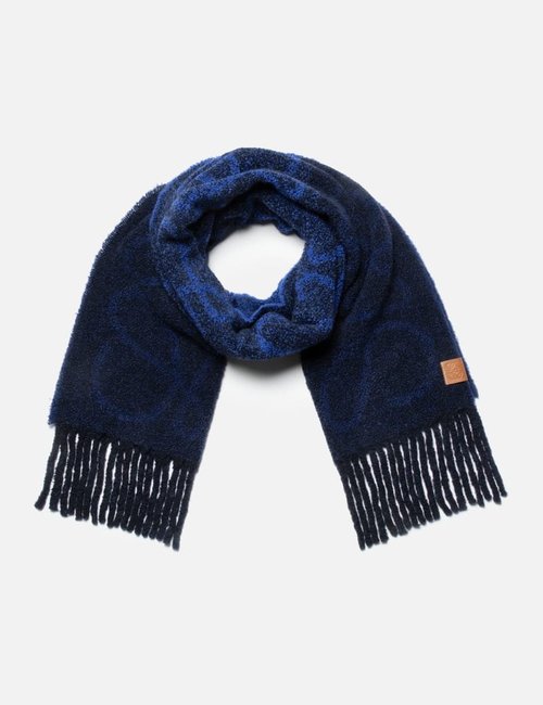 LOEWE Anagram Scarf - Navy Blue
