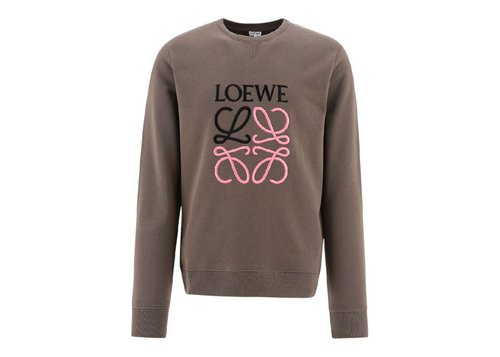 LOEWE Anagram Sweatshirt - Warm Grey/Black/Pink - H526Y24X10-1470