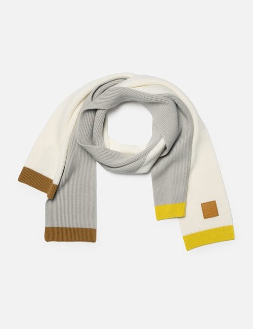 LOEWE Asymmetric Scarf - Mustard/Bronze