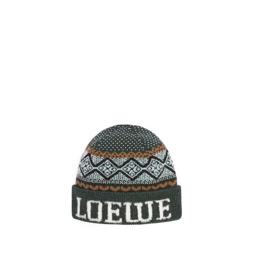 LOEWE Beanie - Green/Multicolor - K811487X09