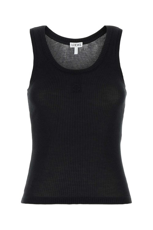 LOEWE Black Silk Tank Top - S540Y23X46 BLACK