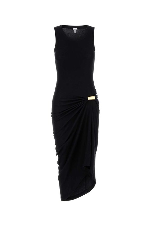 LOEWE Black Stretch Cotton Dress - S359Y51XA8 BLACK
