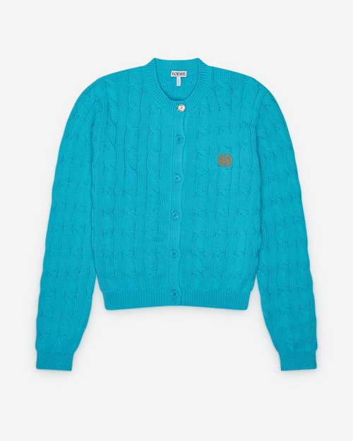 LOEWE Cardigan - Turquoise - S359Y16KA5
