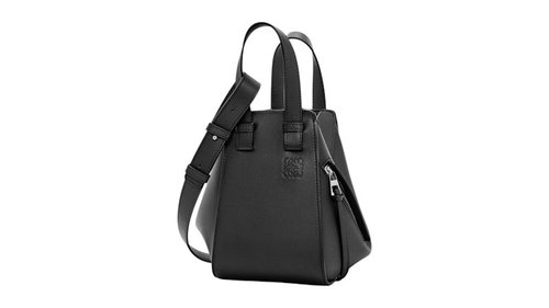 LOEWE Compact Hammock Bag In Classic Calfskin - Black
