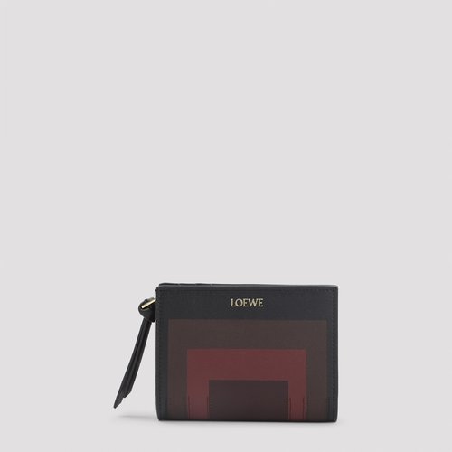 LOEWE Compact Wallet Albers - C643NCWX06 1101 BLACK BURGUNDY