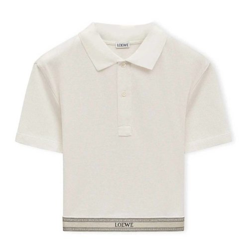 LOEWE Cropped Logo Jacquard Polo Shirt - S359Y23XA5.2100
