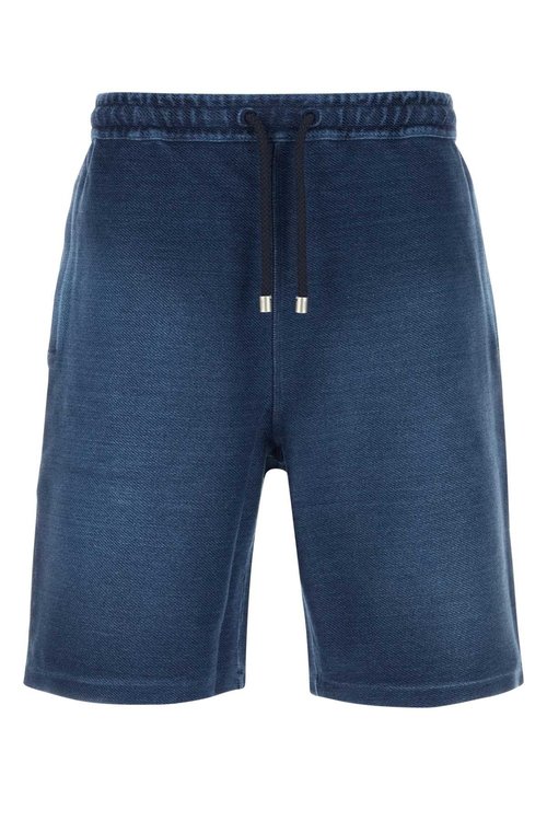 LOEWE Denim Blue Stretch Cotton Bermuda Shorts - H526Y1AX10 INDIGOBLUE