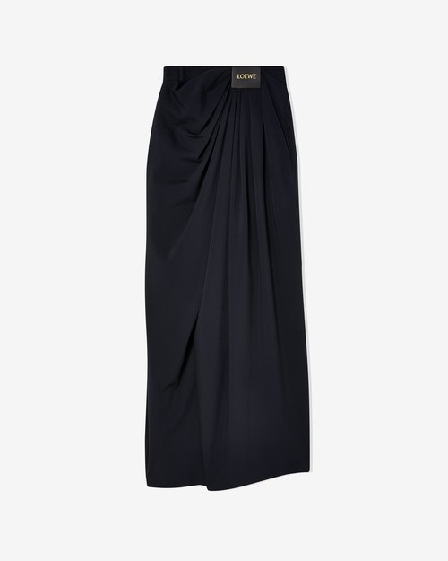 LOEWE Draped Trousers - Dark Navy - S540Y04XLD