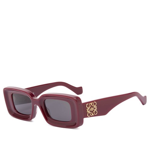 LOEWE Eyewear Anagram Rectangular Sunglasses - Red/Grey - LW40101I-4666A