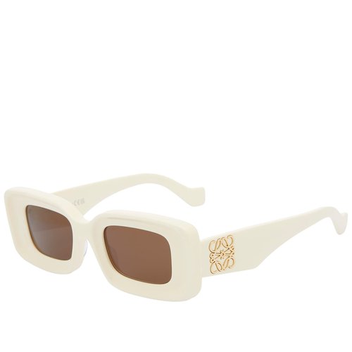 NWT Loewe LW40101I-25C-46 Ivory 46mm Sunglasses Loewe Chunky Anagram LW40101I Rectangle Sunglasses | Fashion  main image 3