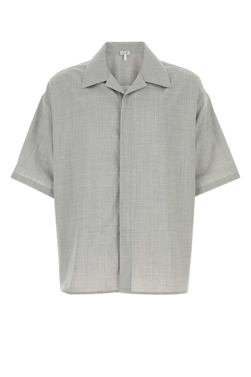 LOEWE Grey Wool Shirt - H526Y05WFB GREY