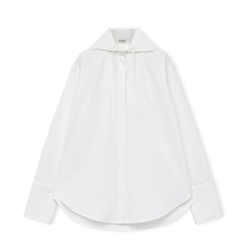 LOEWE Hooded Shirt - White - S359Y05X78