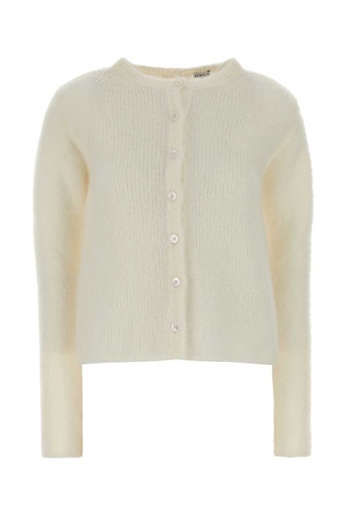LOEWE Ivory Stretch Mohair Blend Cardigan - S540Y16K88 WHITE