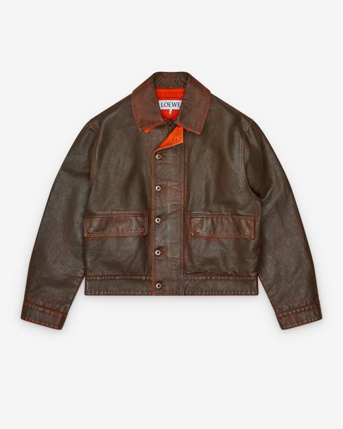 LOEWE Jacket - Orange/Brown - H526Y02X30