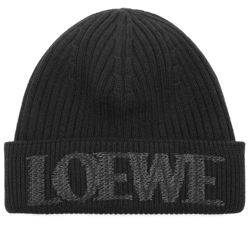 LOEWE Logo Beanie - Black - F540257X23-1100